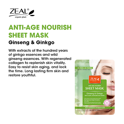 ZEAL Premium Sheet Mask Skin Care 25ml Amazing Gift Idea For Any Occasion!