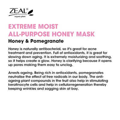 ZEAL Premium Honey Mask Skin Care Extreme Moist All-Purpose Honey Mask 33ml Amazing Gift Idea For Any Occasion!