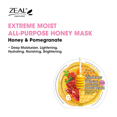 ZEAL Premium Honey Mask Skin Care Extreme Moist All-Purpose Honey Mask 33ml Amazing Gift Idea For Any Occasion!