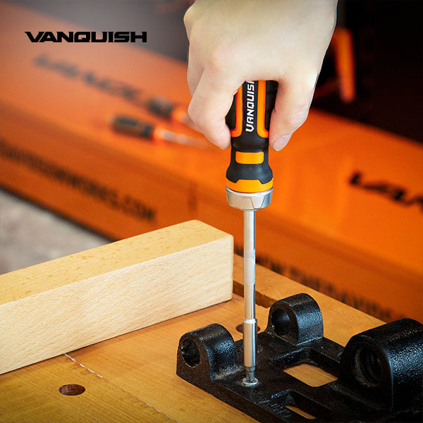 VANQUISH Multi-Bit Ratcheting Screwdriver Set Premium | Heavy Duty | Professional