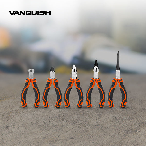 VANQUISH Premium | Heavy Duty | Professional Precision Pliers Set of 5