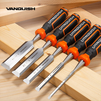 VANQUISH Thru-tang Chisel Set Premium | Heavy Duty | Professional Set of 5
