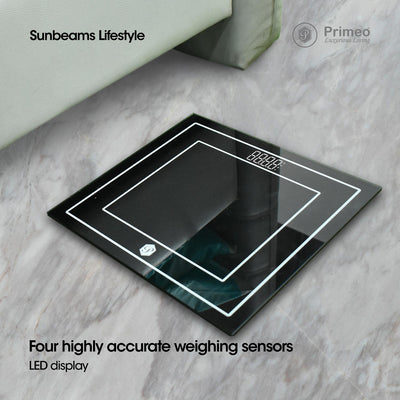 Primeo Digital Bathroom Body Weighing Scale Tempered Glass
