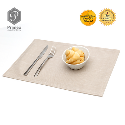 PRIMEO Premium Yarn Dyed Placemat 100% Polyester 12x18" Set of 4 Heavy Duty Fabric 170gsm Amazing Gift Idea For Any Occasion!
