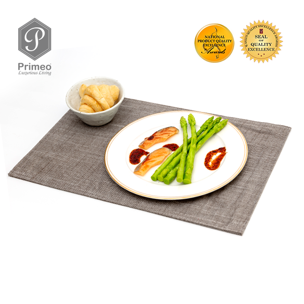 PRIMEO Premium Yarn Dyed Placemat 100% Polyester 12x18" Set of 4 Heavy Duty Fabric 170gsm Amazing Gift Idea For Any Occasion!