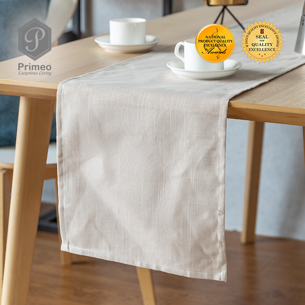 PRIMEO Premium Yarn Dyed Table Runner 100% Polyester 13" x 72" Heavy Duty Fabric 170gsm Modern Italian Design  Amazing Gift Idea For Any Occasion!