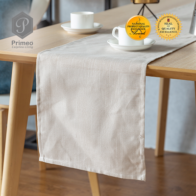 PRIMEO Premium Yarn Dyed Table Runner 100% Polyester 13" x 72" Heavy Duty Fabric 170gsm Modern Italian Design  Amazing Gift Idea For Any Occasion!