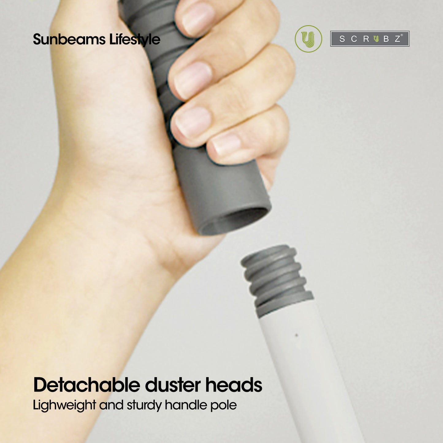 SCRUBZ Extendable Cleaning Duster Chenille & Fluffy Duster