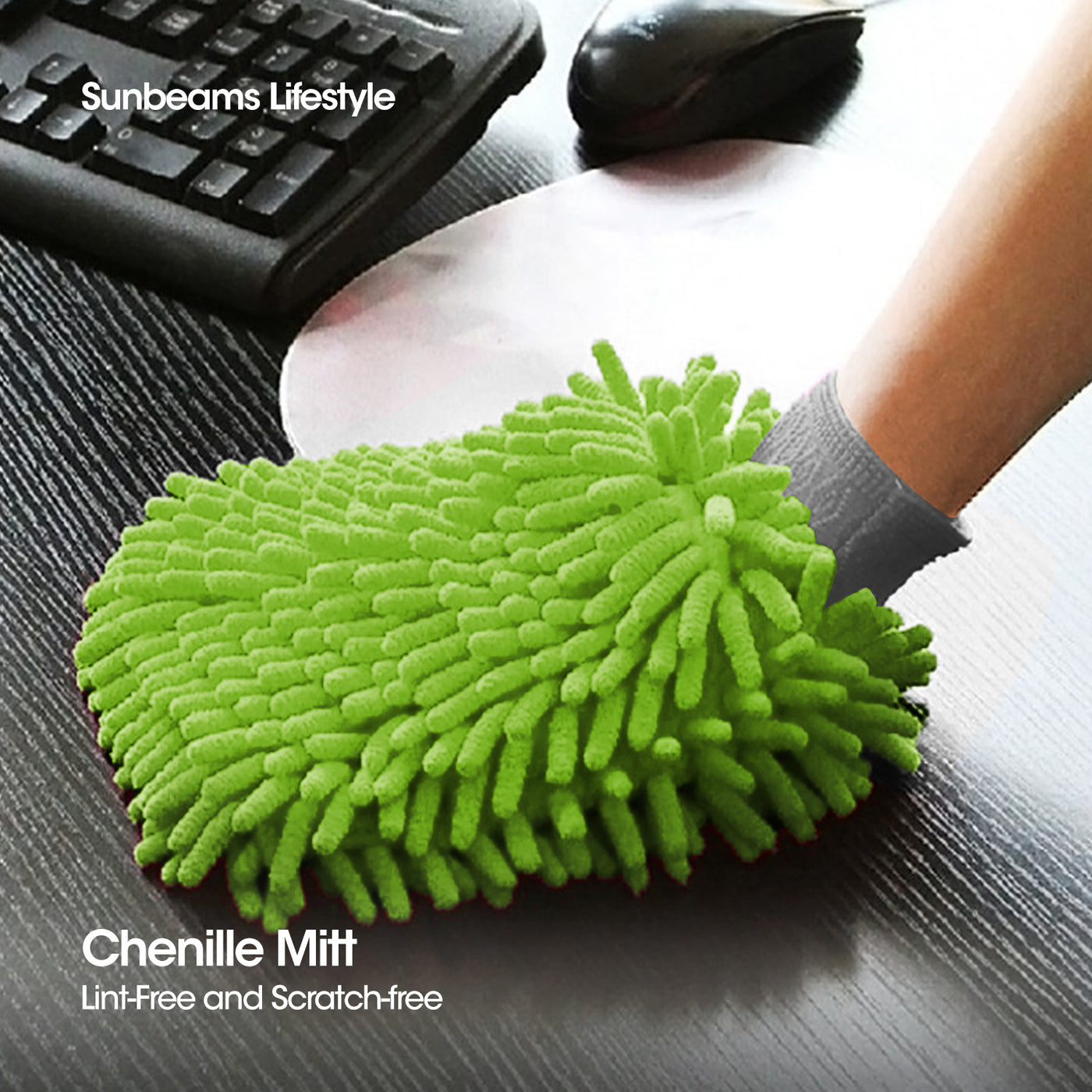 SCRUBZ Premium Chenille Wash Mitt Cleaning Material 23 x 14.5 cm