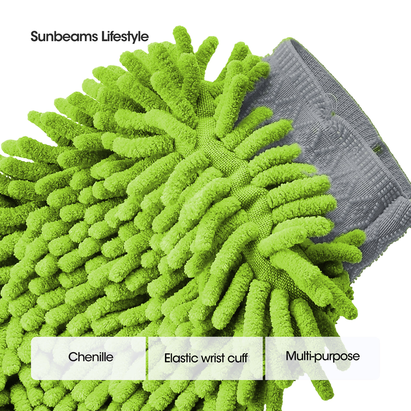 SCRUBZ Premium Chenille Wash Mitt Cleaning Material 23 x 14.5 cm