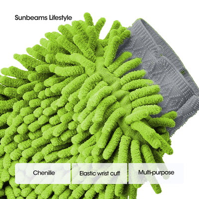 SCRUBZ Premium Chenille Wash Mitt Cleaning Material 23 x 14.5 cm