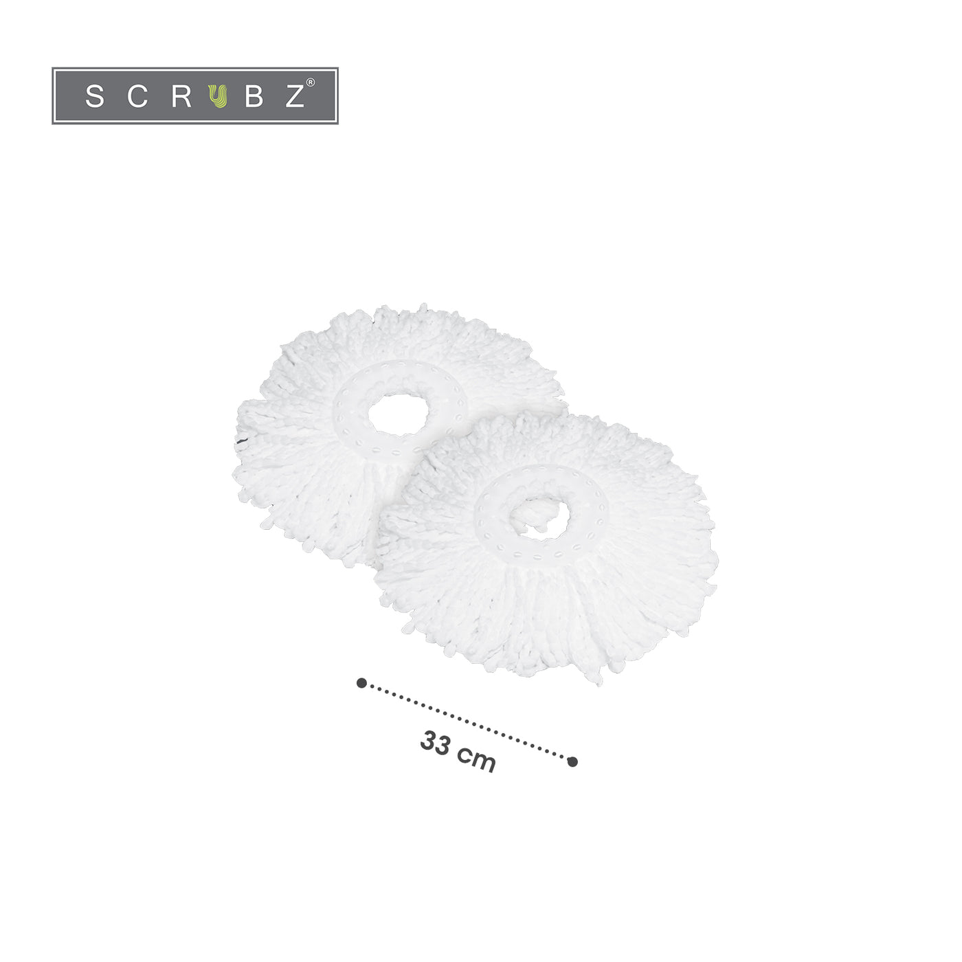 SCRUBZ Heavy Duty Cleaning Essentials Premium Microfiber Spin Mop Refill 130 grams Set of 2 Amazing Gift Idea For Any Occasion!