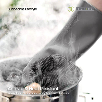 SCRUBZ Scrubber Gloves Non-slip TPR+Silicone Heavy Duty | Multi-purpose | Perfect Cleaning Partner