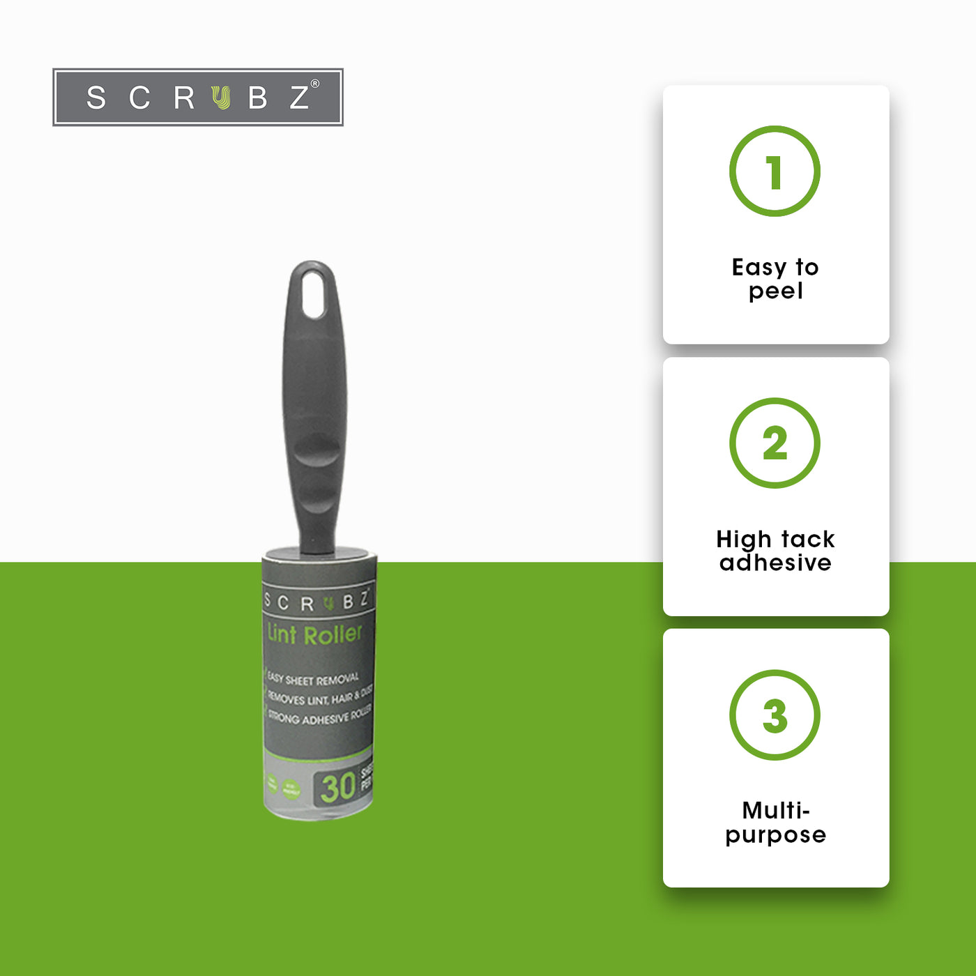 SCRUBZ Heavy Duty Cleaning Essentials Premium Lint Roller Set of 3 Amazing Gift Idea For Any Occasion!
