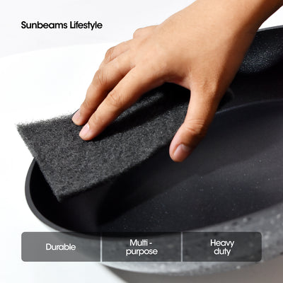 SCRUBZ Premium Scourer Pads Set of 12 Cleaning Material 14.9 x 9 x 2 cm Made of Polyester