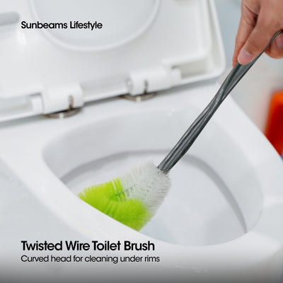 SCRUBZ Premium Twisted Wire Toilet Brush Cleaning Material 43 x 11 x 4.5 cm Made of PP Plastic