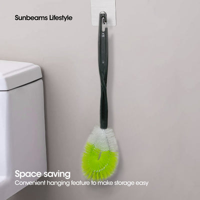 SCRUBZ Premium Twisted Wire Toilet Brush Cleaning Material 43 x 11 x 4.5 cm Made of PP Plastic