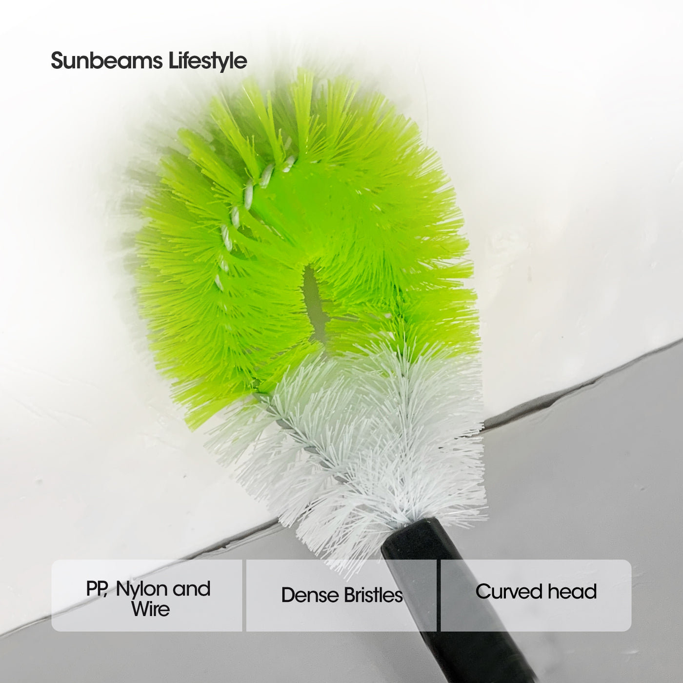 SCRUBZ Premium Twisted Wire Toilet Brush Cleaning Material 43 x 11 x 4.5 cm Made of PP Plastic