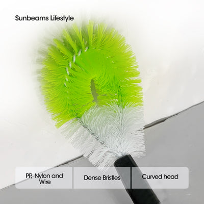 SCRUBZ Premium Twisted Wire Toilet Brush Cleaning Material 43 x 11 x 4.5 cm Made of PP Plastic