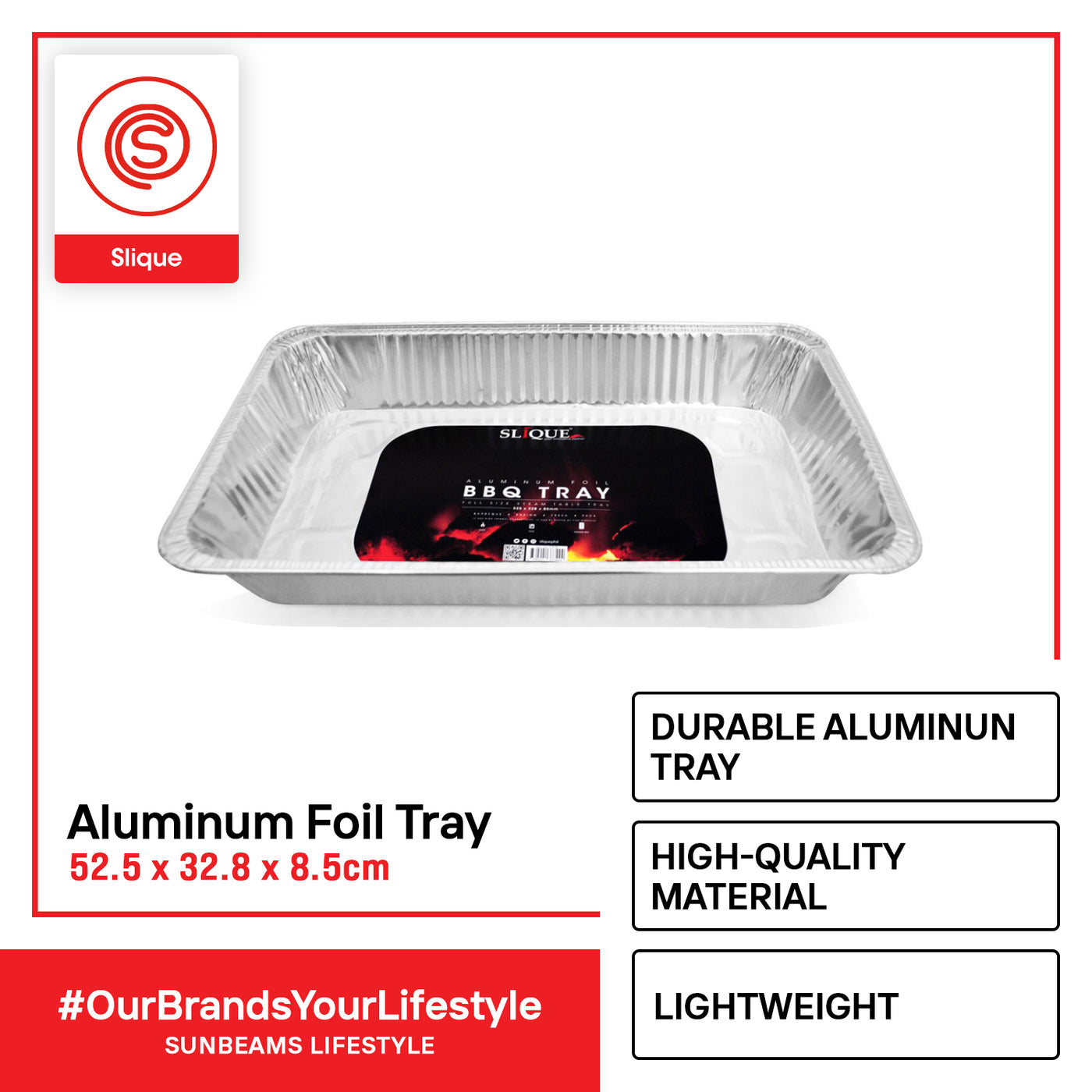 SLIQUE Premium Aluminum Foil Full Size Steam Table Tray Set of 10 Amazing Gift Idea For Any Occasion!
