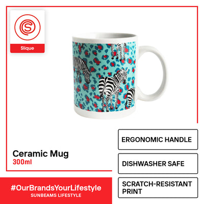SLIQUE Premium Ceramic Mug Limited Edition Design 300ml Amazing Gift Idea For Any Occasion! (Zebra)