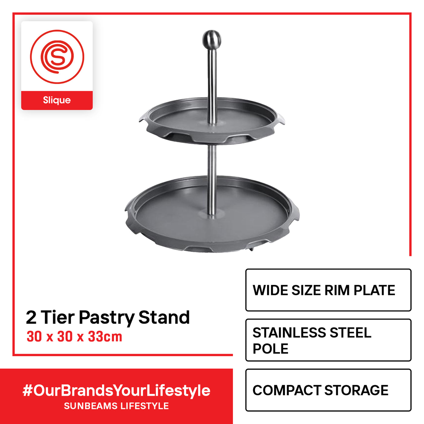 SLIQUE Premium 2-Tier Cup Cake, Pastry Stand Baking Essentials Amazing Gift Idea For Any Occasion!