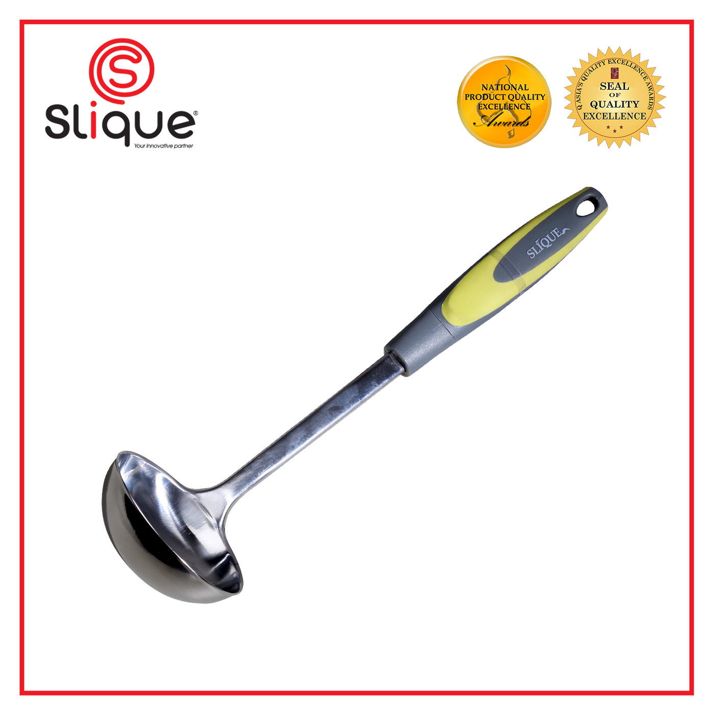 SLIQUE Premium 18/8 Stainless Steel Ladle (Green)