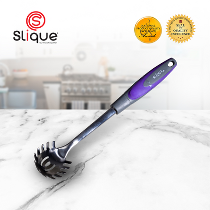 SLIQUE Premium 18/8 Stainless Steel Spaghetti Spoon (Purple)