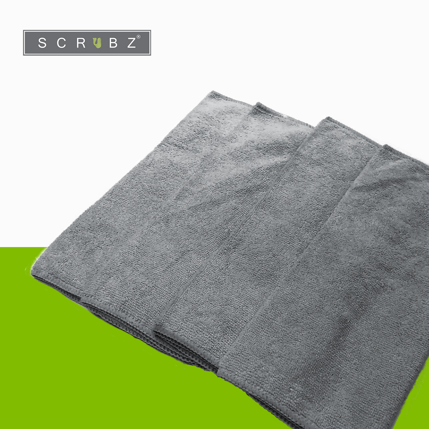 SCRUBZ Premium Cleaning Cloth set of 10, 80% Polyester | 20% Polyamide 40x 30cm Grey Amazing Gift Idea For Any Occassion!