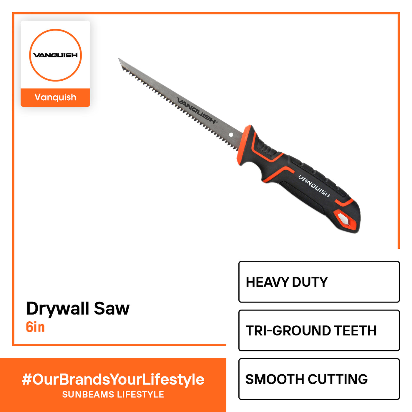 VANQUISH Jab/Drywall Saw Premium | Heavy Duty | Professional 6inch | 150mm