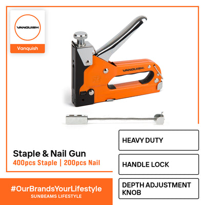 VANQUISH Premium Staple & Nail Gun | Heavy Duty | Professional