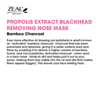 ZEAL Premium Nose Mask Skin Care Propolis Extract & Bamboo Charcoal Uproots Black Heads  Pack of 8