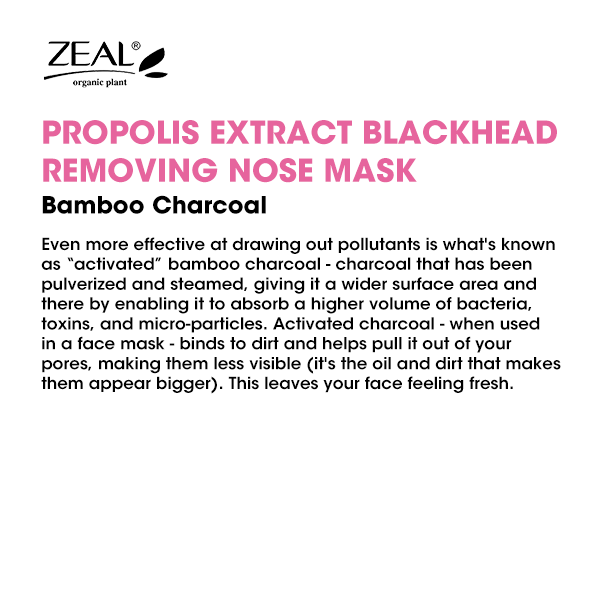 ZEAL Premium Nose Mask Skin Care Propolis Extract & Bamboo Charcoal Uproots Black Heads  Pack of 8 Amazing Gift Idea For Any Occasion!