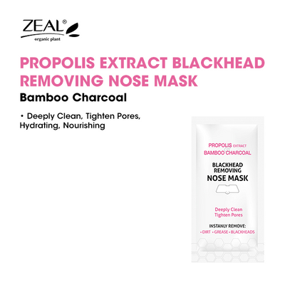 ZEAL Premium Nose Mask Skin Care Propolis Extract & Bamboo Charcoal Uproots Black Heads  Pack of 8 Amazing Gift Idea For Any Occasion!