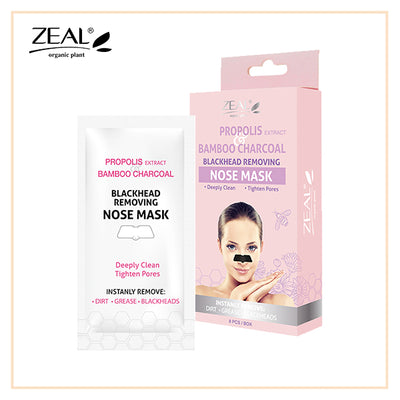 ZEAL Premium Nose Mask Skin Care Propolis Extract & Bamboo Charcoal Uproots Black Heads  Pack of 8 Amazing Gift Idea For Any Occasion!