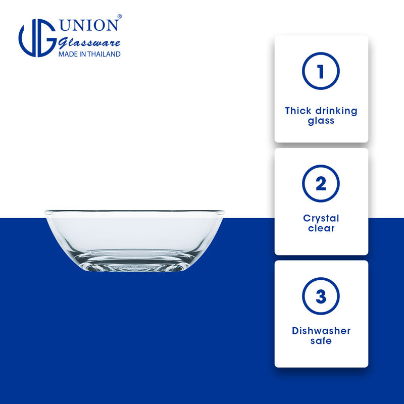 UNION GLASS Thailand Premium Clear Glass Bowl 105 ml | 3.5 oz | 3.5" Set of 6
