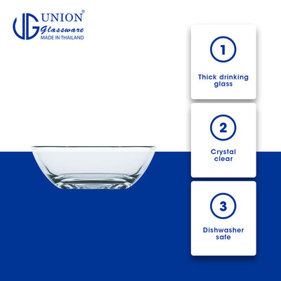UNION GLASS Thailand Premium Clear Glass Bowl 105 ml | 3.5 oz | 3.5" Set of 6