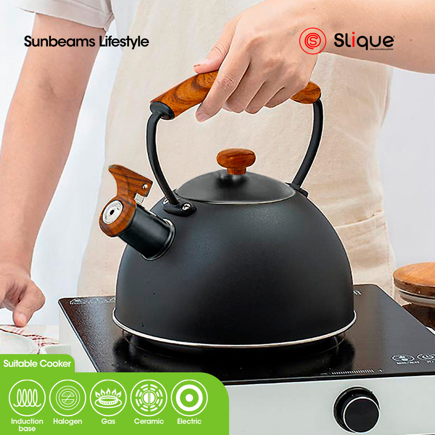 SLIQUE Whisting Kettle 2.5L - Stainless Steel Zen Collection