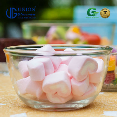 UNION GLASS Thailand Premium Clear Glass Bowl 405ml | 4.6oz | 4.6" Set of 6