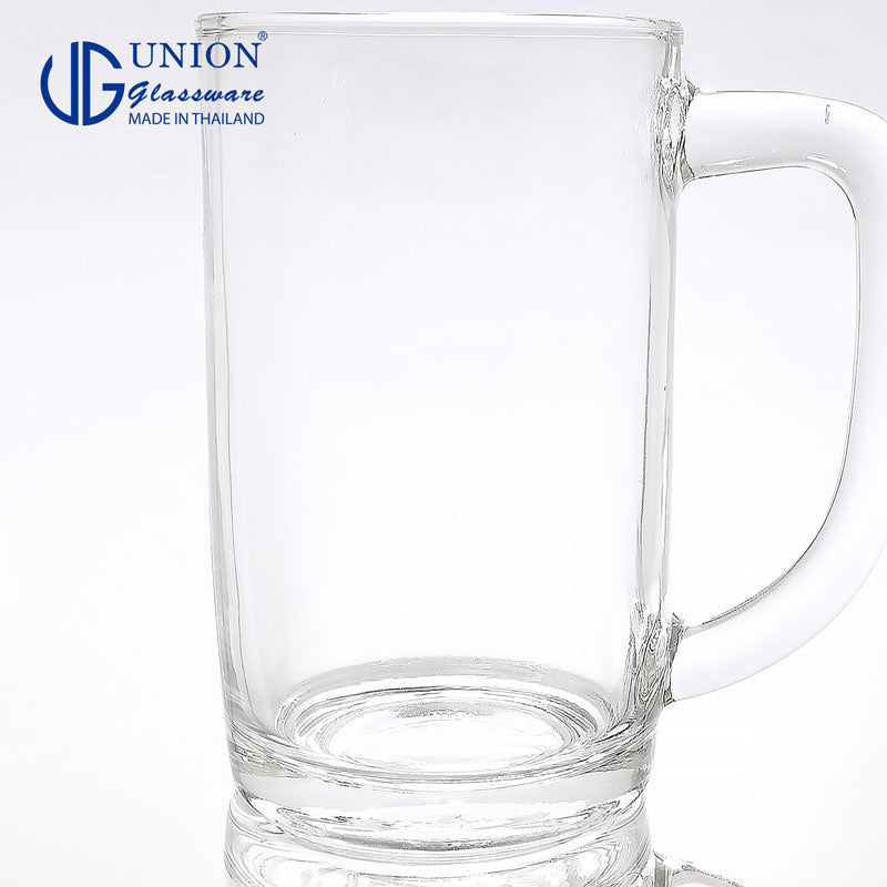 UNION GLASS Thailand Premium Clear Glass Beer Mug Beer Lovers 535ml Set of 6