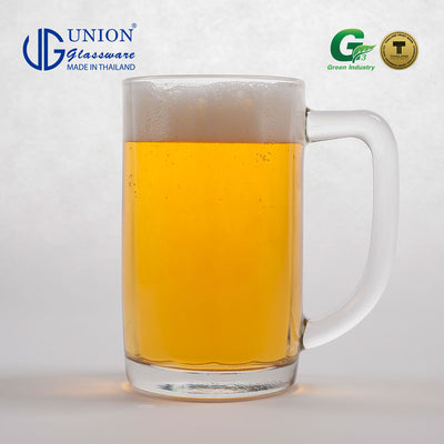 UNION GLASS Thailand Premium Clear Glass Beer Mug Beer Lovers 500ml Set of 6 Amazing Gift Idea For Any Occasion!