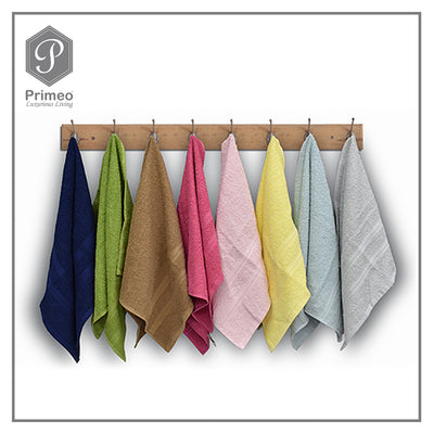 PRIMEO MY BASICS Hand Towel Premium Open End Yarn 100%Cotton 390gsm 16x26" Buy One Get One Soft High Absorbent Amazing Gift Idea For Any Occasion!