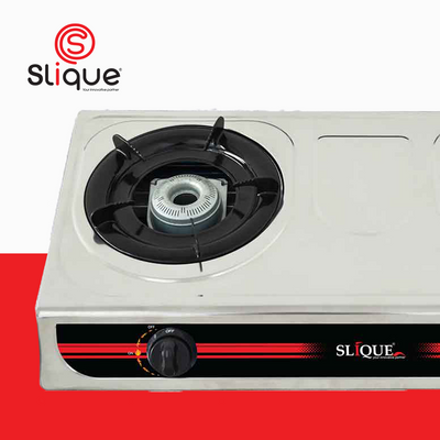SLIQUE Premium Stainless Steel Double Gas Burner Auto Ignition Cooking Essentials Amazing Gift Idea For Any Occasion!