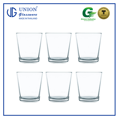 UNION GLASS Thailand Premium Clear Glass Rock Glass Water, Juice, Soda, Liquor Glass 290 ml | 10 oz Set of 6 Amazing Gift Idea For Any Occasion!