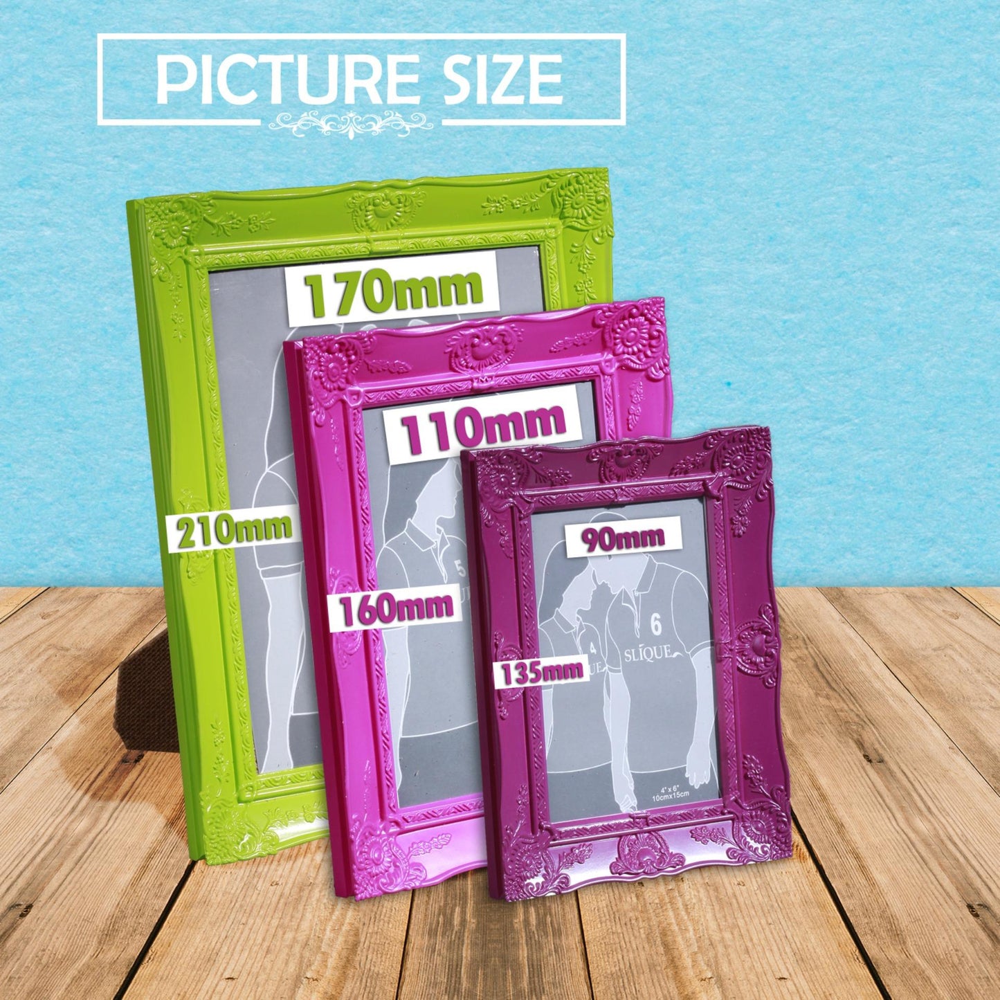 SLIQUE Premium Picture Frame 4x6 inches (Pink)