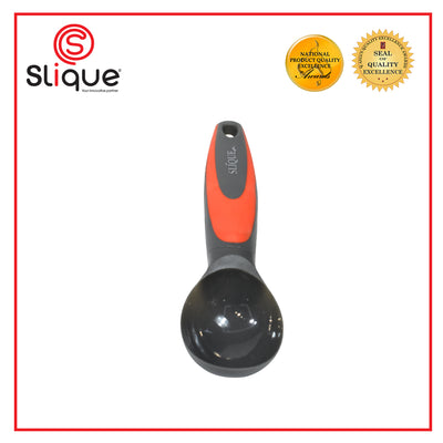 SLIQUE Premium Nylon Ice cream Scoop TPR Silicone Handle Kitchen Essentials Amazing Gift Idea For Any Occasion! (Red)
