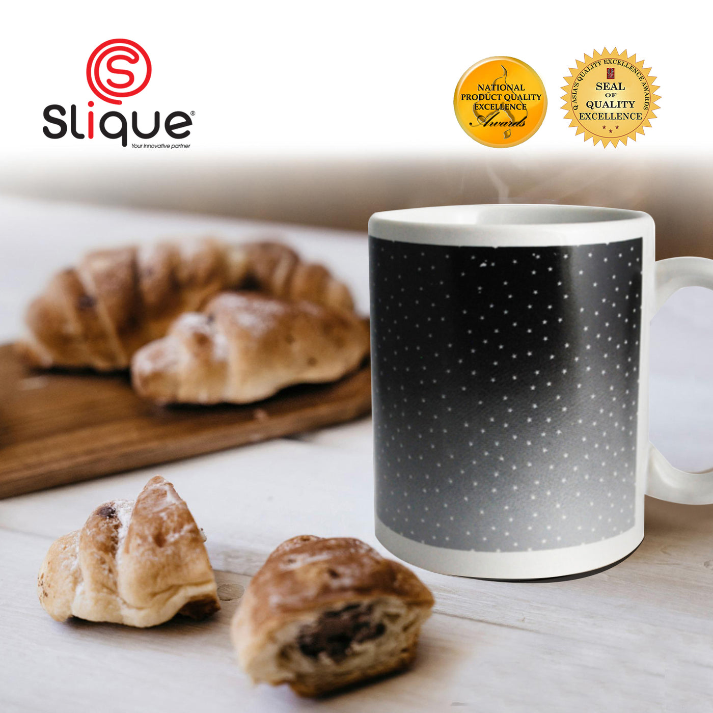SLIQUE Premium Ceramic Mug Limited Edition Design 300ml (Fading Star)