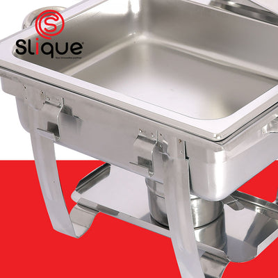 SLIQUE Premium Stainless Steel Square Chafing Dish w/ Warmer & Burner 4000ml Amazing Gift Idea For Any Occasion!