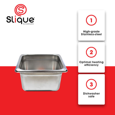 SLIQUE Premium Stainless Steel 1x6 Food Pan 30cm Amazing Gift Idea For Any Occasion