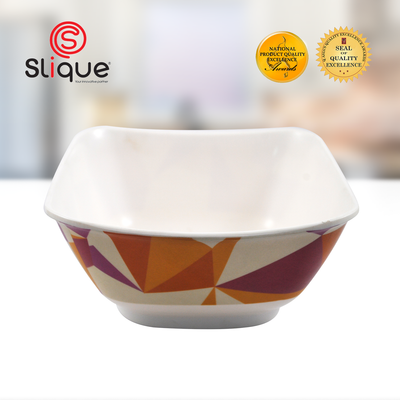 SLIQUE Premium Melamine Square Bowl 15" Modern Italian Design Amazing Gift Idea For Any Occasion! (Brown)